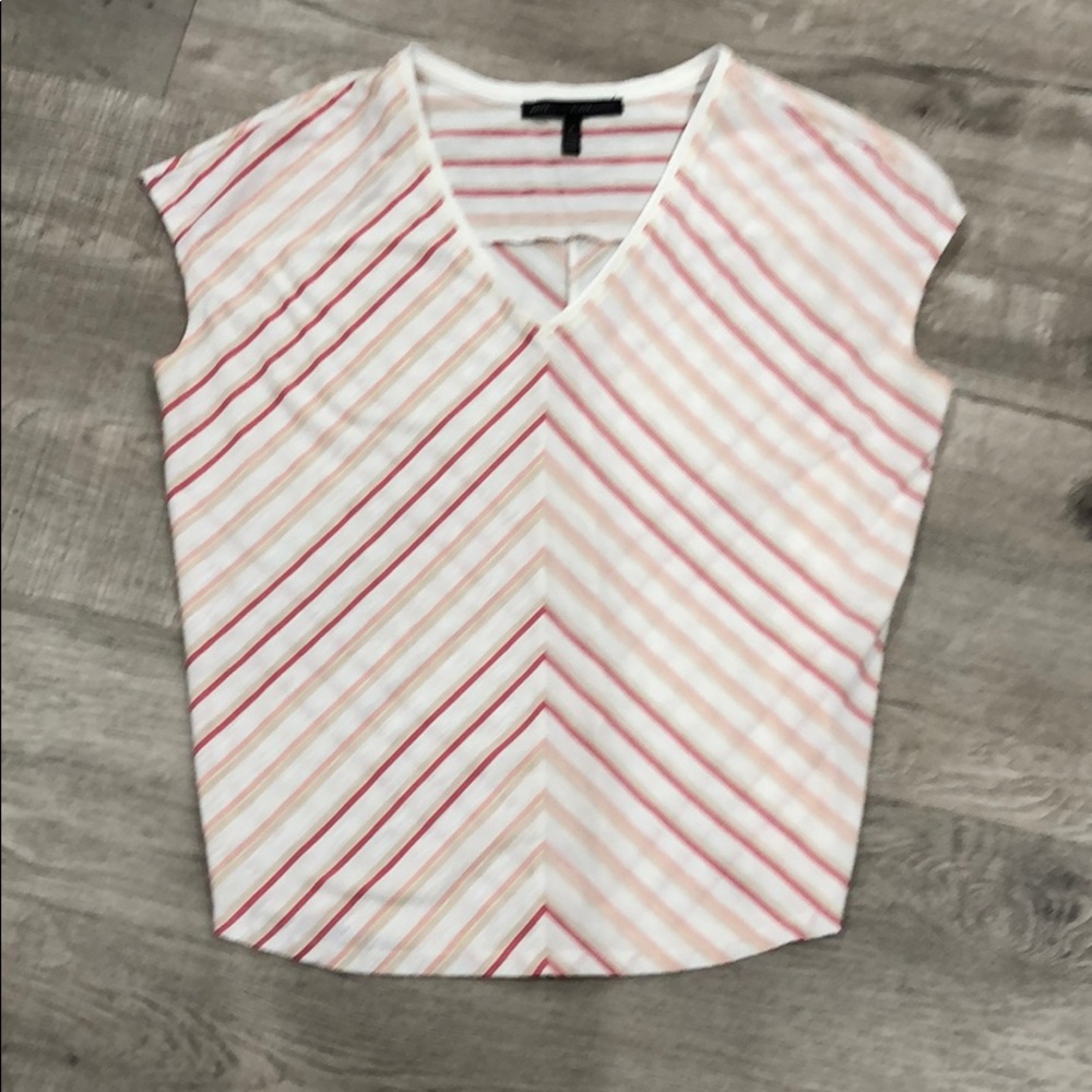 White House Black Market Striped Dressy T-Shirt